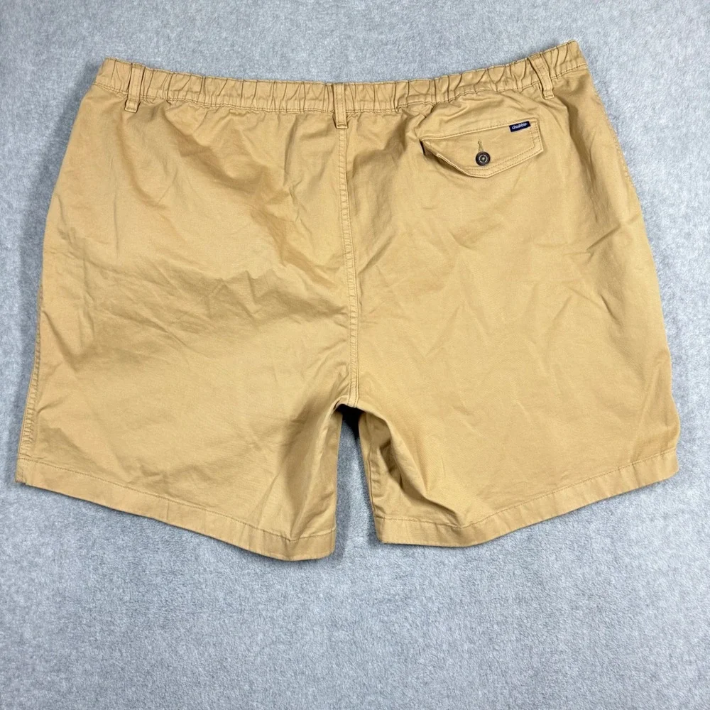 Chubbies Originals 7 Inch Shorts Mens XXXL Khaki Tan Elastic Waist Cotton Blend